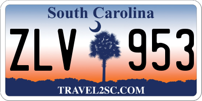 SC license plate ZLV953