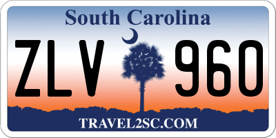 SC license plate ZLV960