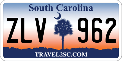 SC license plate ZLV962
