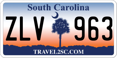 SC license plate ZLV963