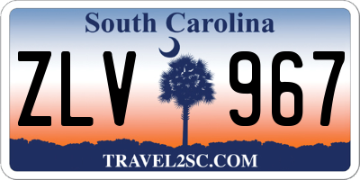 SC license plate ZLV967