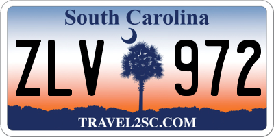 SC license plate ZLV972