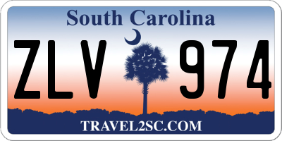 SC license plate ZLV974