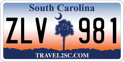 SC license plate ZLV981