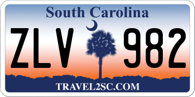 SC license plate ZLV982