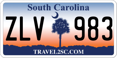 SC license plate ZLV983