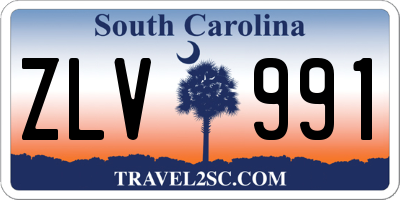 SC license plate ZLV991