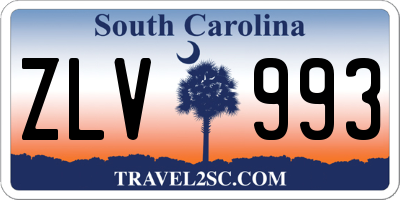 SC license plate ZLV993