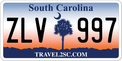 SC license plate ZLV997