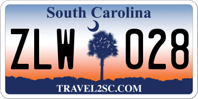 SC license plate ZLW028