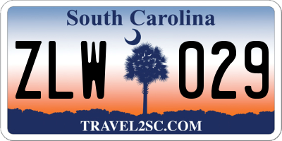 SC license plate ZLW029