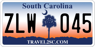 SC license plate ZLW045
