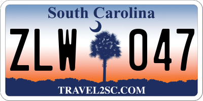 SC license plate ZLW047