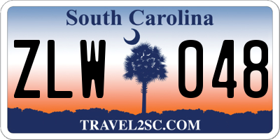 SC license plate ZLW048