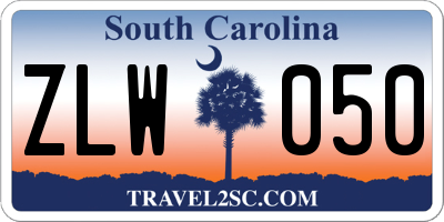SC license plate ZLW050