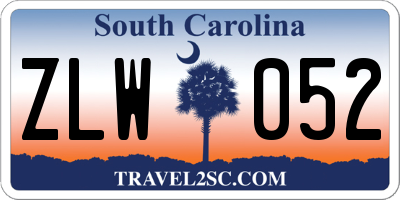 SC license plate ZLW052