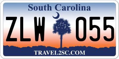 SC license plate ZLW055