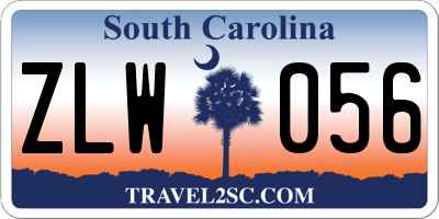 SC license plate ZLW056