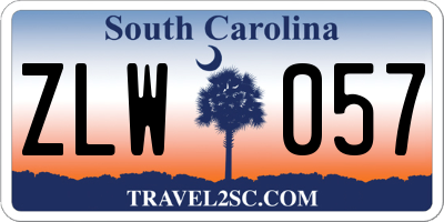 SC license plate ZLW057