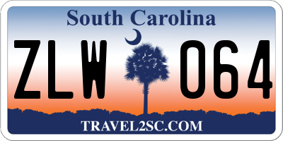 SC license plate ZLW064