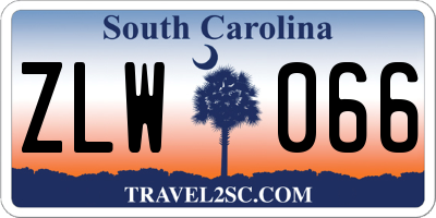 SC license plate ZLW066