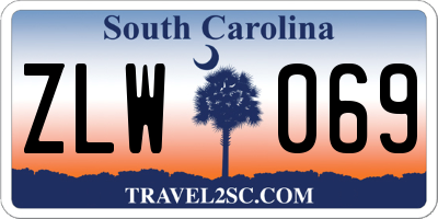 SC license plate ZLW069