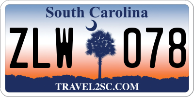 SC license plate ZLW078