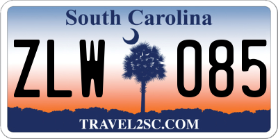 SC license plate ZLW085