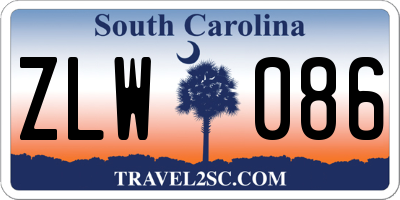 SC license plate ZLW086