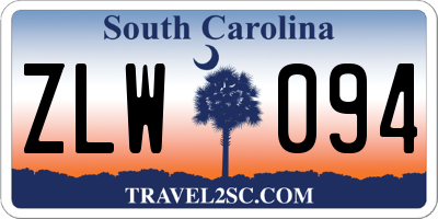 SC license plate ZLW094