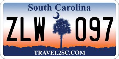 SC license plate ZLW097