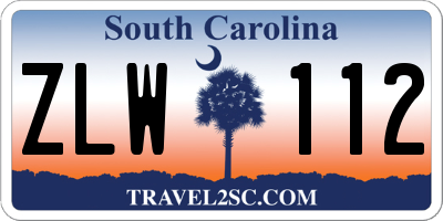 SC license plate ZLW112