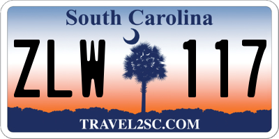 SC license plate ZLW117