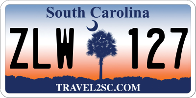 SC license plate ZLW127
