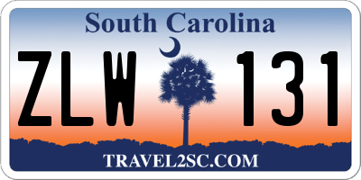 SC license plate ZLW131