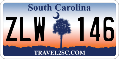 SC license plate ZLW146