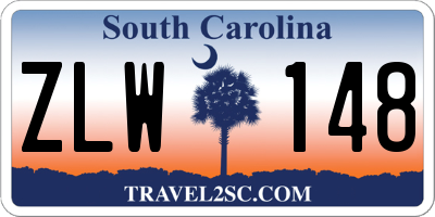 SC license plate ZLW148