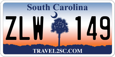 SC license plate ZLW149