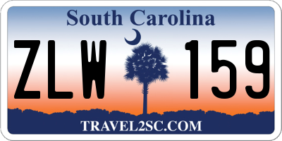 SC license plate ZLW159