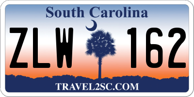 SC license plate ZLW162