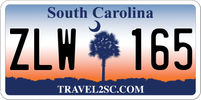 SC license plate ZLW165