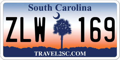 SC license plate ZLW169