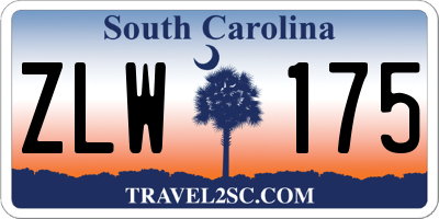 SC license plate ZLW175