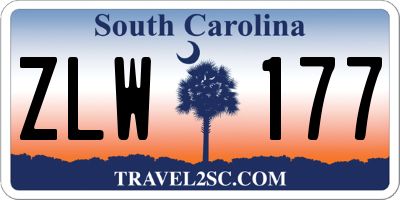 SC license plate ZLW177