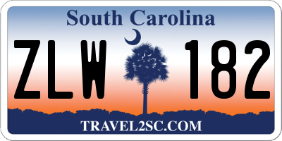 SC license plate ZLW182
