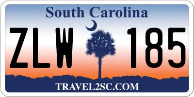 SC license plate ZLW185