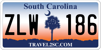 SC license plate ZLW186