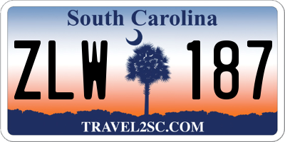 SC license plate ZLW187