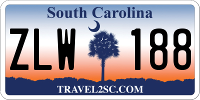SC license plate ZLW188