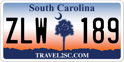 SC license plate ZLW189